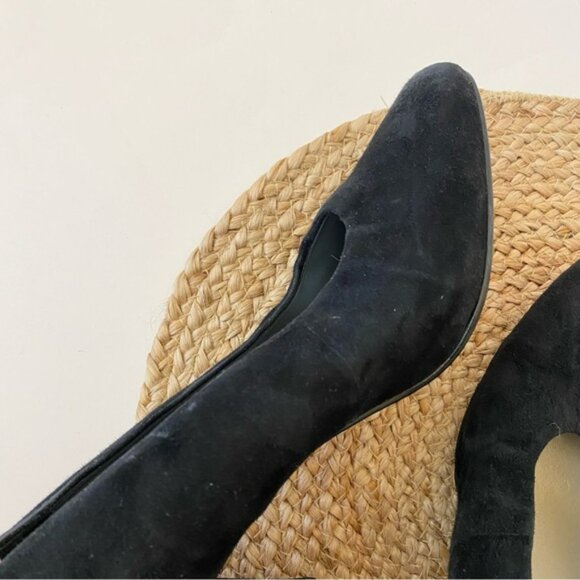 VINTAGE Suede Heels in Black - 9.5 - Picture 12 of 16